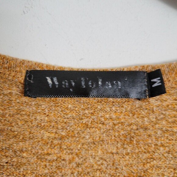 WayTolan Tan Brown V Neck Fuzzy Knit Long Sleeve Pullover Sweater Size Medium - Picture 9 of 10